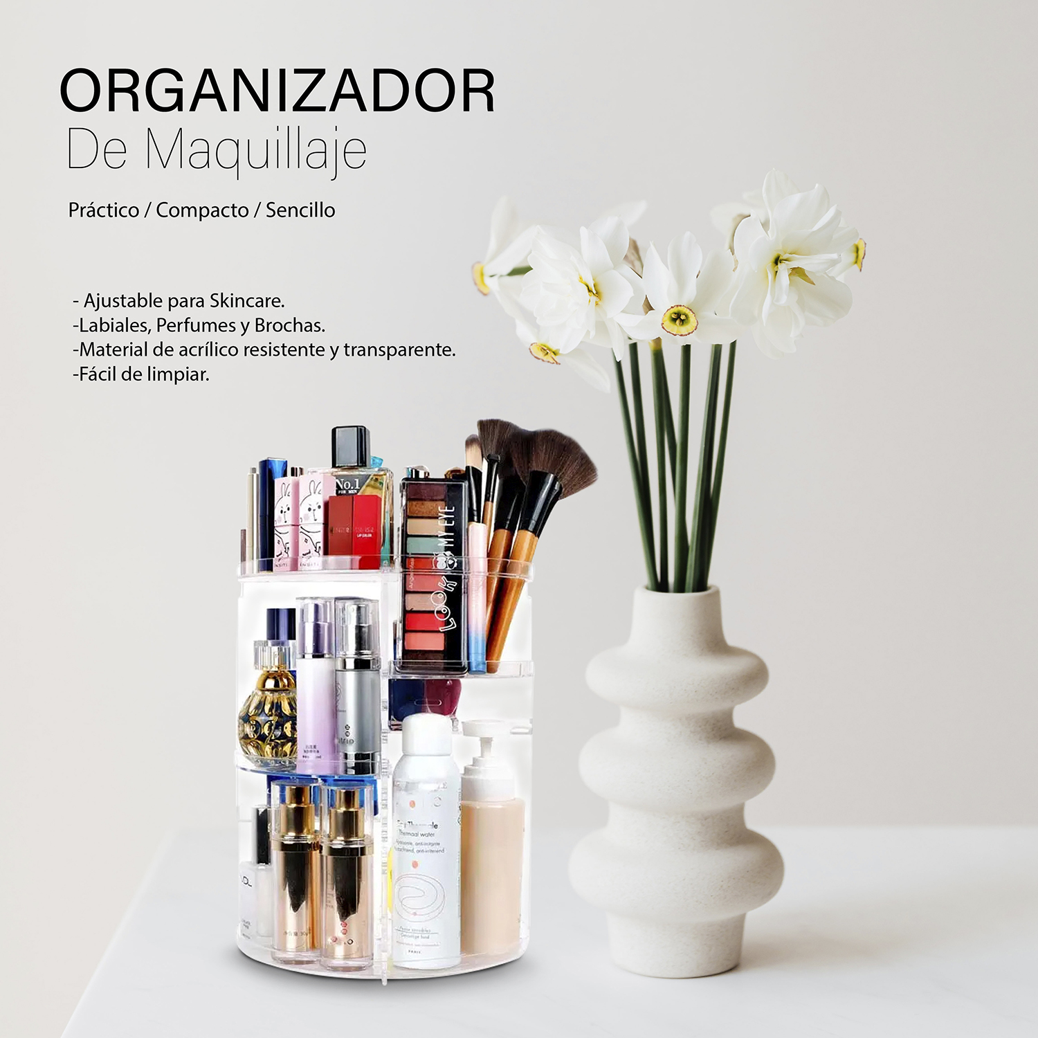 Foto 5 pulgar | Organizador de Maquillaje Andromeda Inc de 3 Niveles