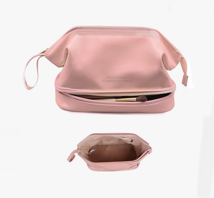 Bolsa De Maquillaje Grande, Rosa $2,490