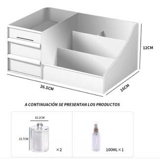 Foto 3 | Caja Organizadora de Maquillaje con Gavetas Multifunción