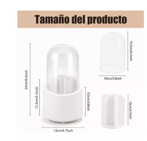 Foto 4 pulgar | Caja De Almacenamiento Cosmética Giratoria A Prueba De Polvo