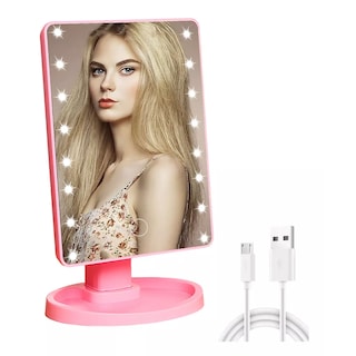 Foto 2 | Espejo Maquillaje con Luz Led Rotación de 180° Eo Safe Imports Esi-13202 Rosa