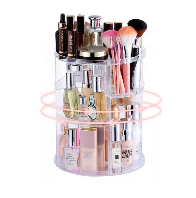 Organizador Maquillaje/acrilico Organizer Porta Brochas Color Transparente