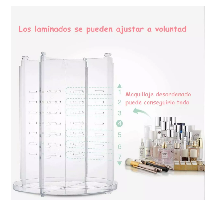 Foto 4 pulgar | Organizador Maquillaje/acrilico Organizer Porta Brochas Color Transparente