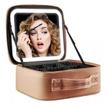 Estuche Maquillaje Inteligente Espejo Luz Led 3modo Portátil Eo Safe Imports Esi-18470 Marron