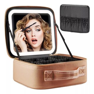 Foto 2 | Estuche Maquillaje Inteligente Espejo Luz Led 3modo Portátil Eo Safe Imports Esi-18470 Marron