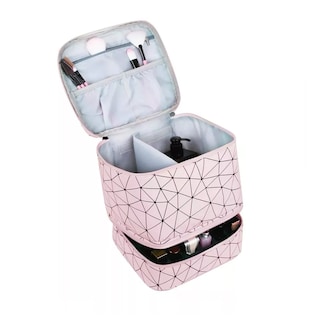 Foto 1 | Estuche Organizador Esmaltes Impermeable Bolsas De Maquilla Eo Safe Imports Esi-18472 Rosa