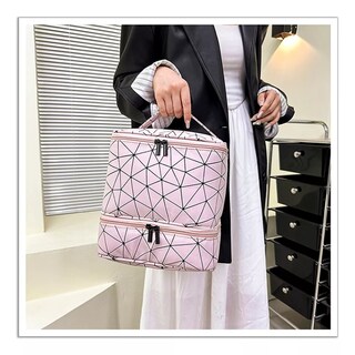 Foto 2 | Estuche Organizador Esmaltes Impermeable Bolsas De Maquilla Eo Safe Imports Esi-18472 Rosa