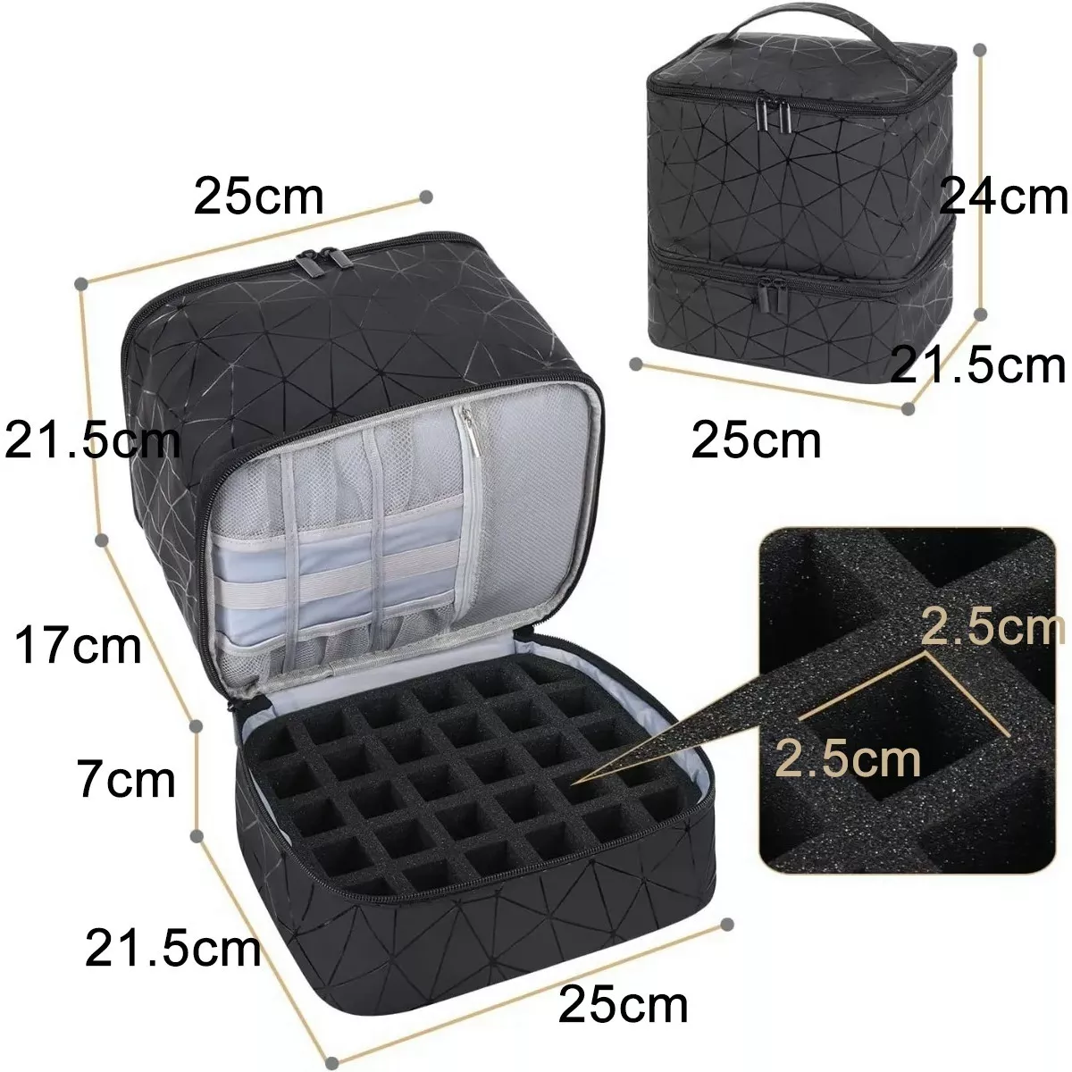 Foto 4 pulgar | Estuche Organizador Esmaltes Impermeable Bolsas De Maquilla Eo Safe Imports Esi-18472  Rosa