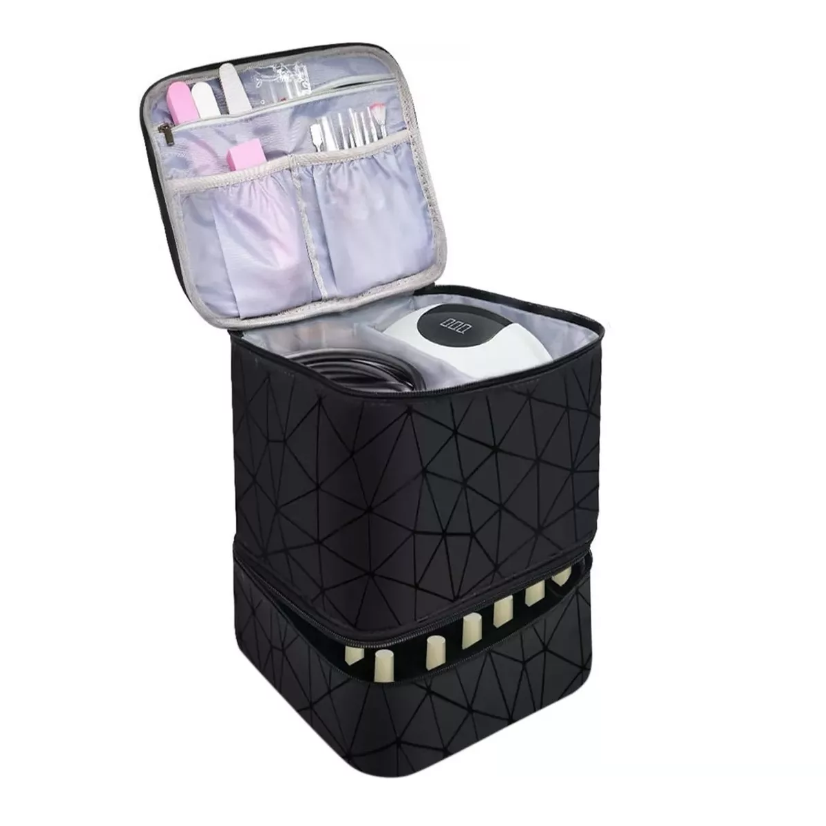 Foto 2 pulgar | Estuche Organizador Esmaltes Impermeable Bolsas De Maquilla Eo Safe Imports Esi-18471 Negro