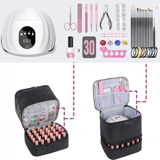 Foto 3 | Estuche Organizador Esmaltes Impermeable Bolsas De Maquilla Eo Safe Imports Esi-18471 Negro