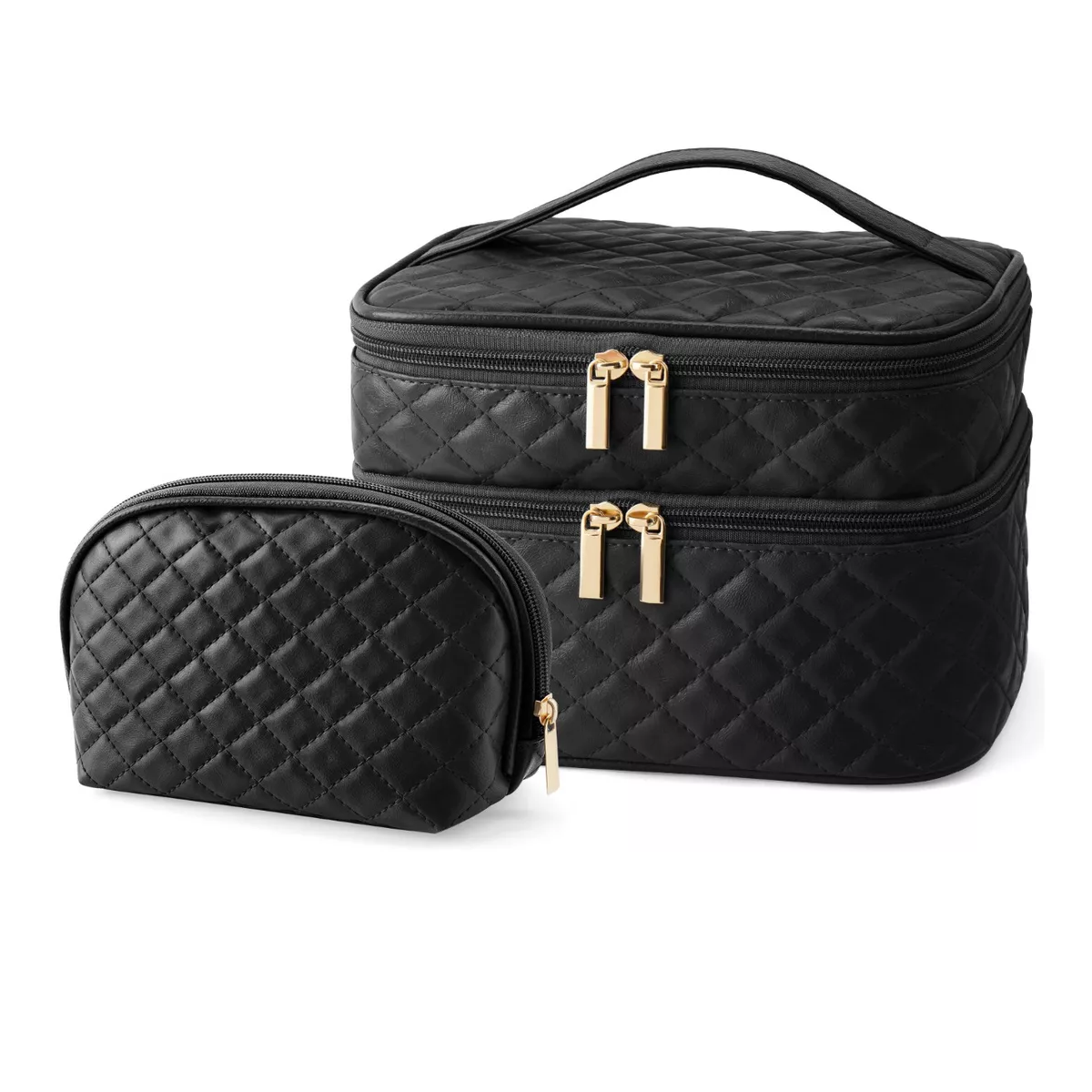 Foto 2 pulgar | Estuches De Maquillaje Bolsa Cosmetiquera Set 2 Neceser Eo Safe Imports Esi-18473 Negro