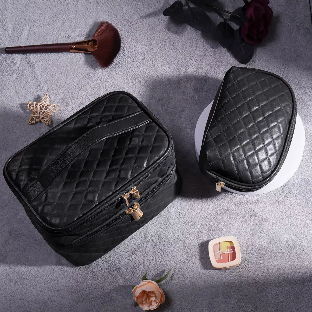 Foto 4 pulgar | Estuches De Maquillaje Bolsa Cosmetiquera Set 2 Neceser Eo Safe Imports Esi-18473 Negro