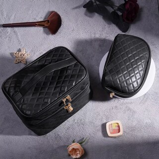 Foto 3 | Estuches De Maquillaje Bolsa Cosmetiquera Set 2 Neceser Eo Safe Imports Esi-18473 Negro