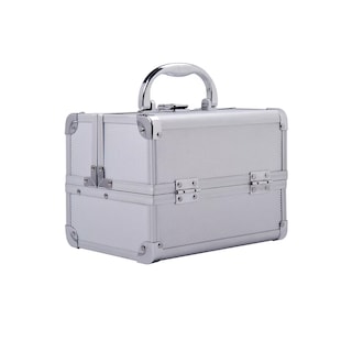 Foto 1 | Neceser Maletín Metálico Reforzado Cosmetiquera Profesional Eo Safe Imports Esi-18479 Plata