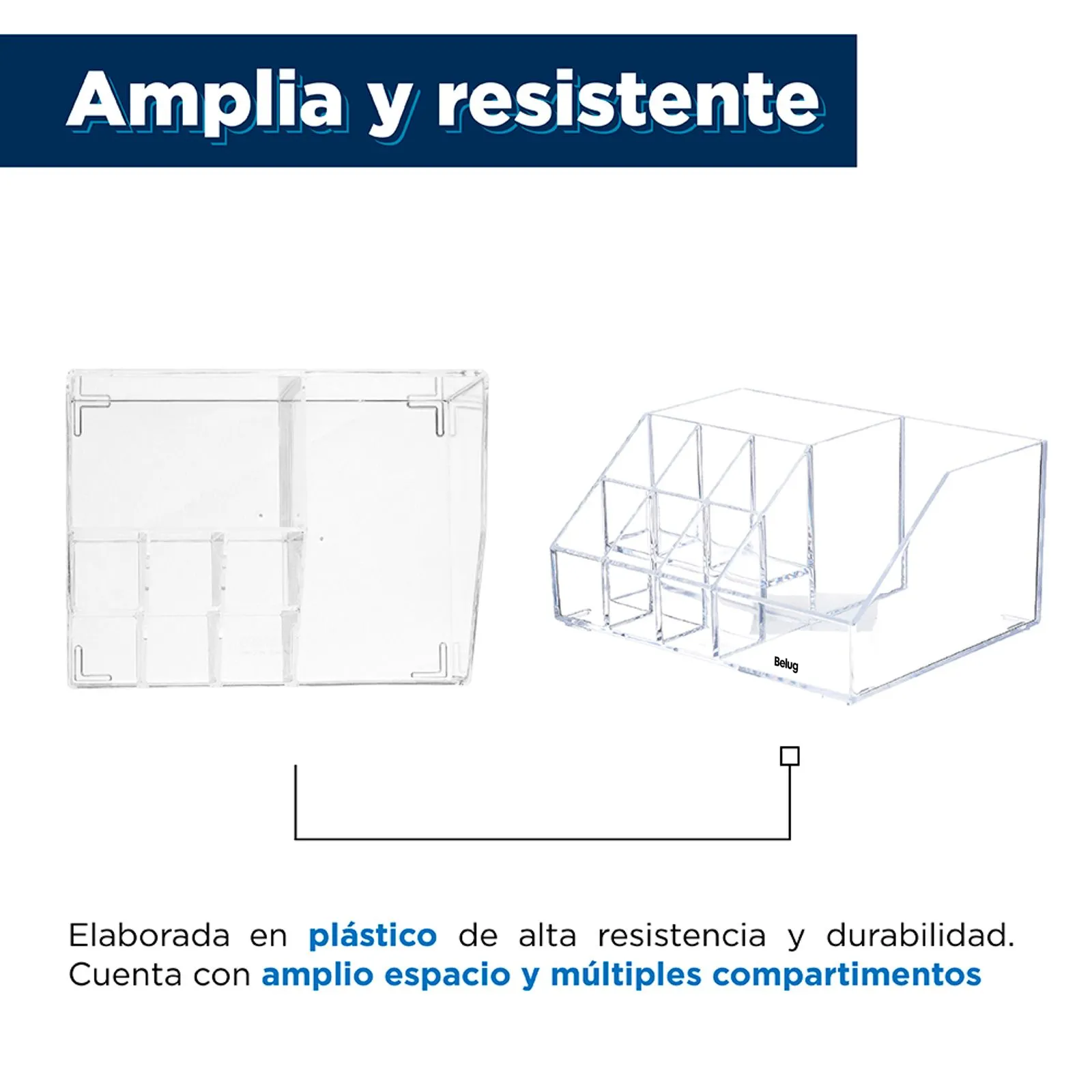 Foto 5 pulgar | Miniso Organizador para Cosméticos Multigrid Chico Plástico Transparente