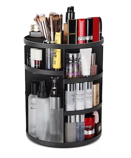 Foto 2 | Organizador de Maquillaje Acrilico Almacenamiento Rotación 360° Negro