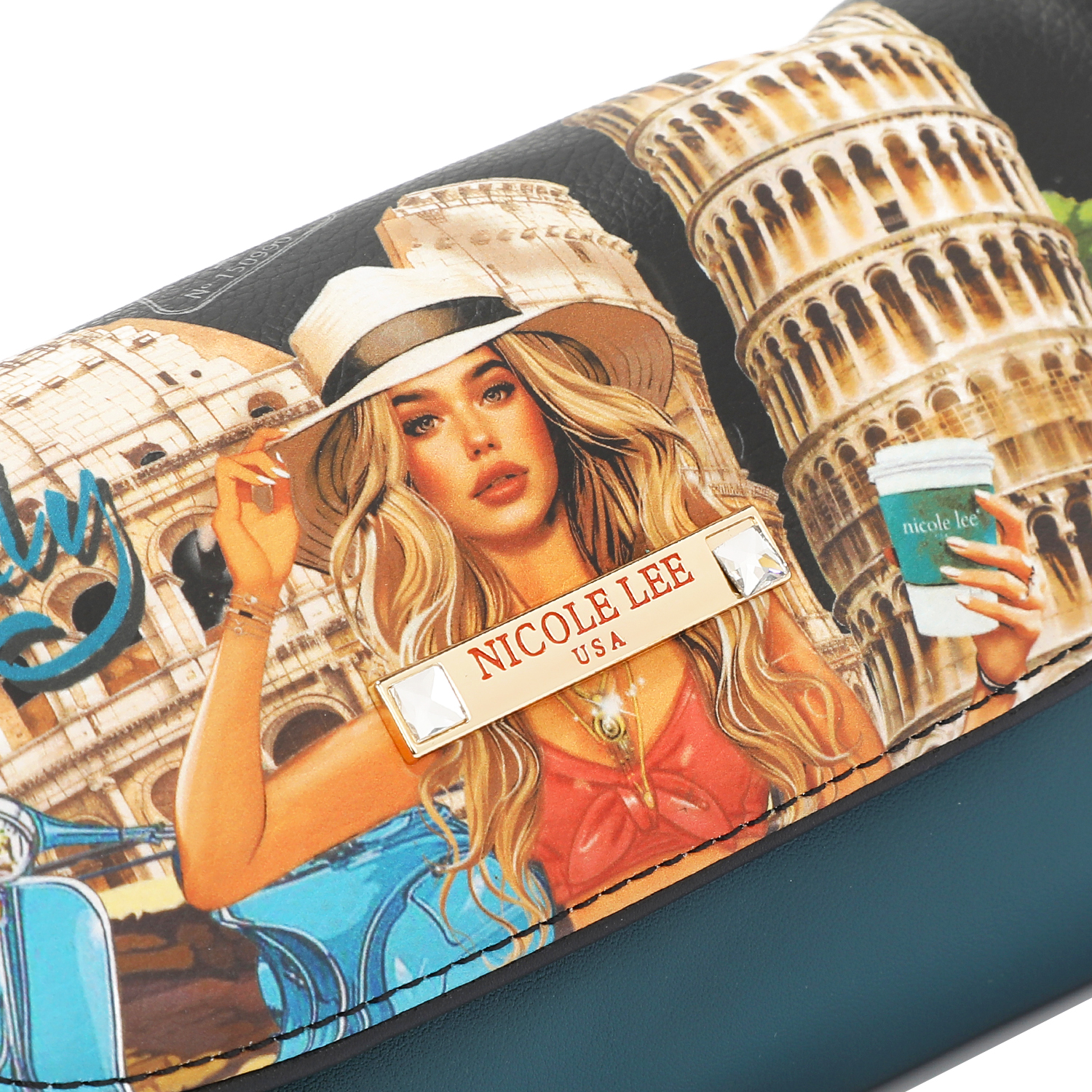 Foto 7 pulgar | Cosmetiquera Con Solapa De Nicole Print Martha Travels