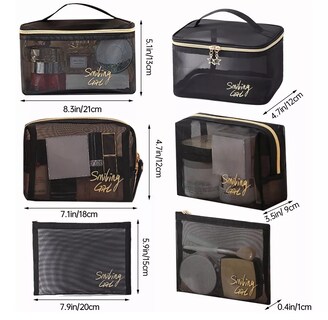 Foto 2 | 3 Cosmetiquera Bolsas De Maquillaje Cosméticos Neseser Eo Safe Imports Esi-18623 Negro