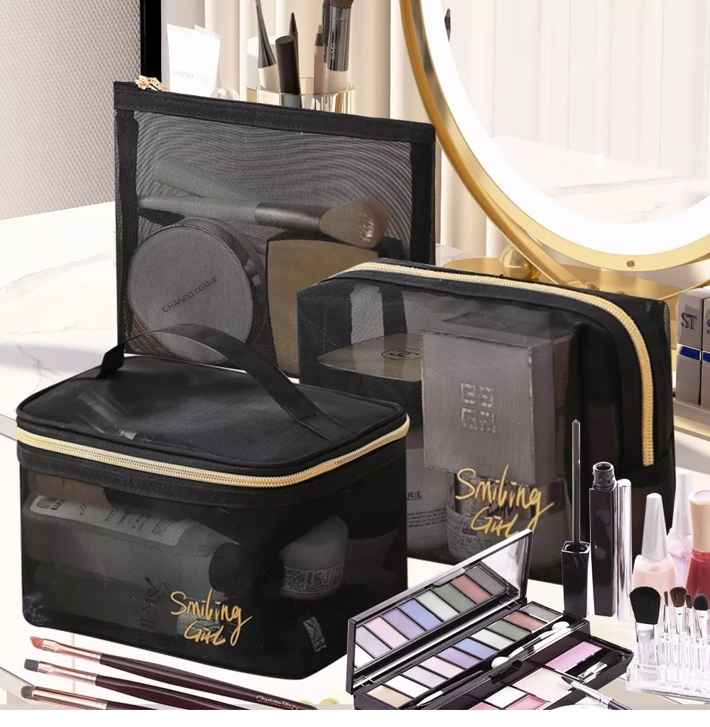 Foto 4 pulgar | 3 Cosmetiquera Bolsas De Maquillaje Cosméticos Neseser Eo Safe Imports Esi-18623 Negro