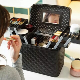 Foto 2 | Neceser Cosmetiquera Profesional Espejo Viaje Organizador Eo Safe Imports Esi-18625 Negro