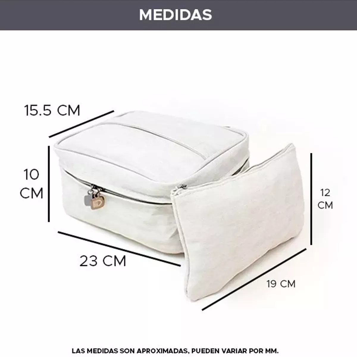 Foto 3 pulgar | Cosmetiquera Bolsillos Brochas Bolsa Central Desprendible Eo Safe Imports Esi-18622 Gris