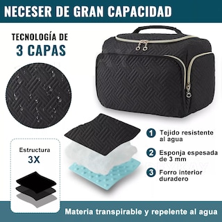 Foto 2 | Cosmetiquera Neceser Organizador de Viaje Portátil Eo Safe Imports Negro