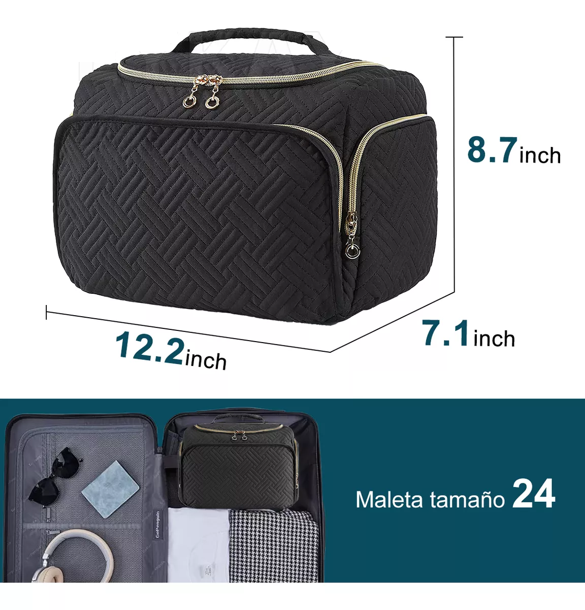 Foto 4 pulgar | Cosmetiquera Neceser Organizador de Viaje Portátil Eo Safe Imports Negro
