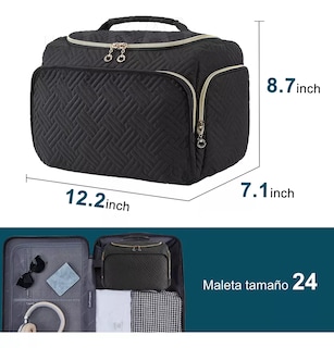Foto 3 | Cosmetiquera Neceser Organizador de Viaje Portátil Eo Safe Imports Negro