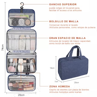 Foto 3 | Neceser Cosmetiquera 4 En 1eo Safe Imports Esi-18616 Azul