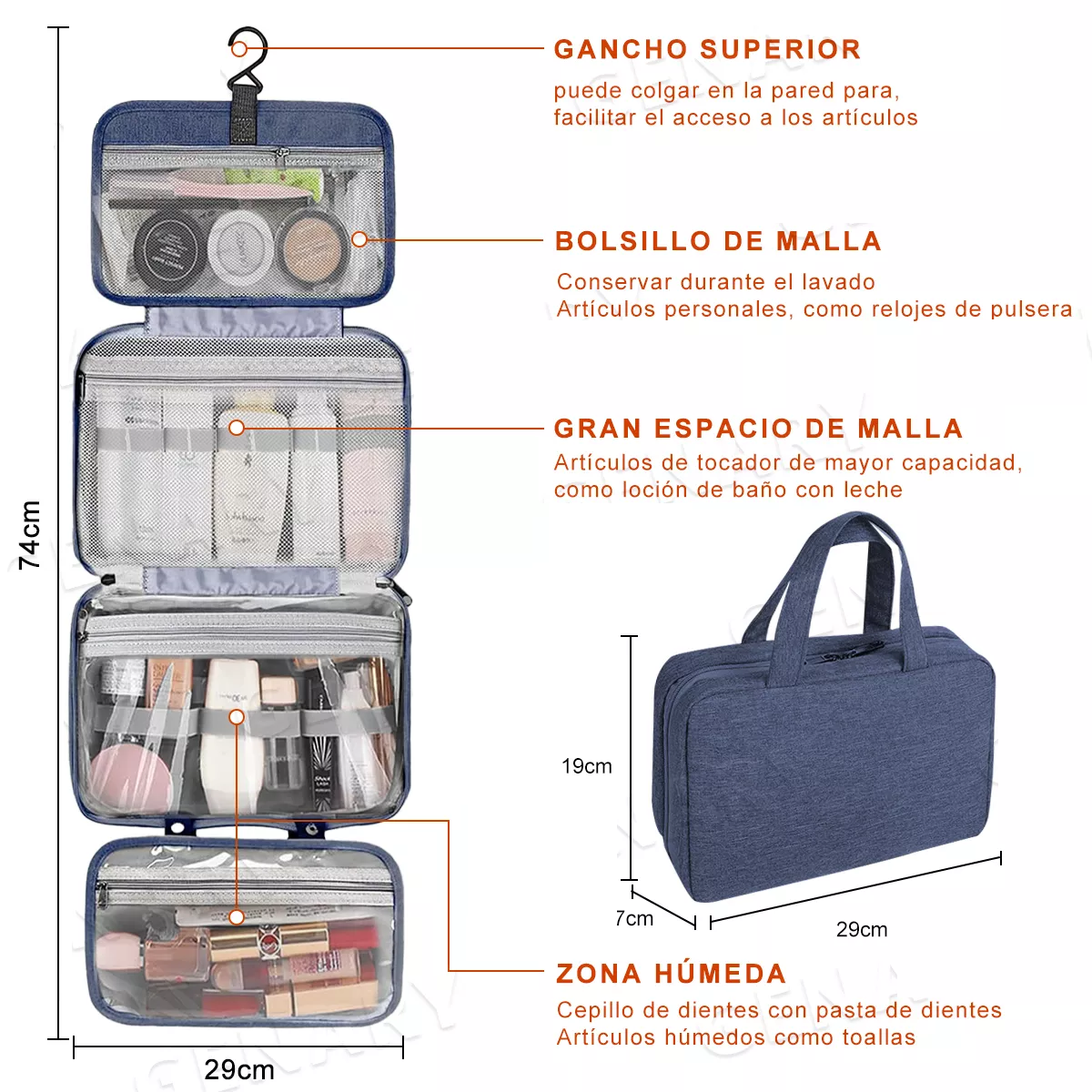 Foto 3 | Cosmetiquera Estuche 4 En 1 Eo Safe Imports Esi-18617 Gris