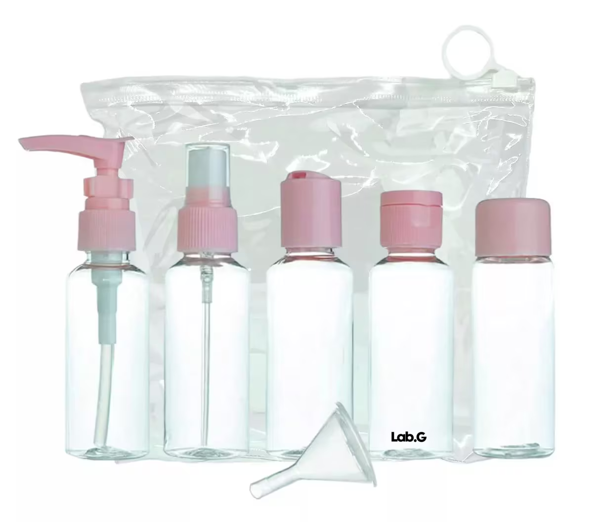 Foto 2 pulgar | Kit de Viaje Lab.g Botellas Rellenables con Estuche Rosa