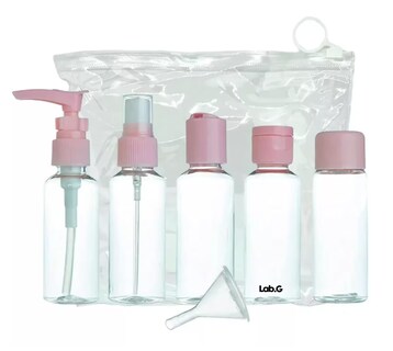 Foto 1 | Kit de Viaje Lab.g Botellas Rellenables con Estuche Rosa