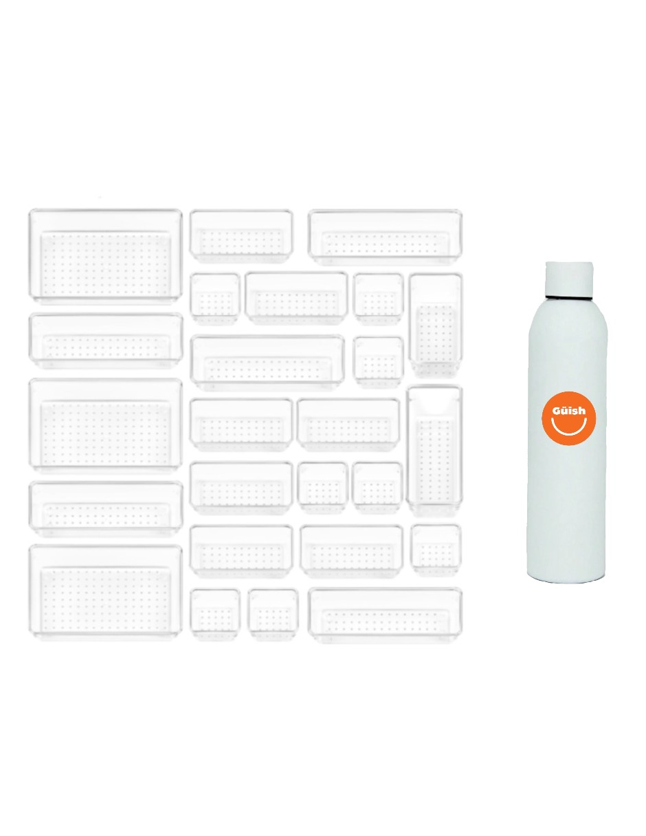 Foto 2 pulgar | Organizador De Maquillaje 25 Pzas + Termo De Agua De Regalo Güish