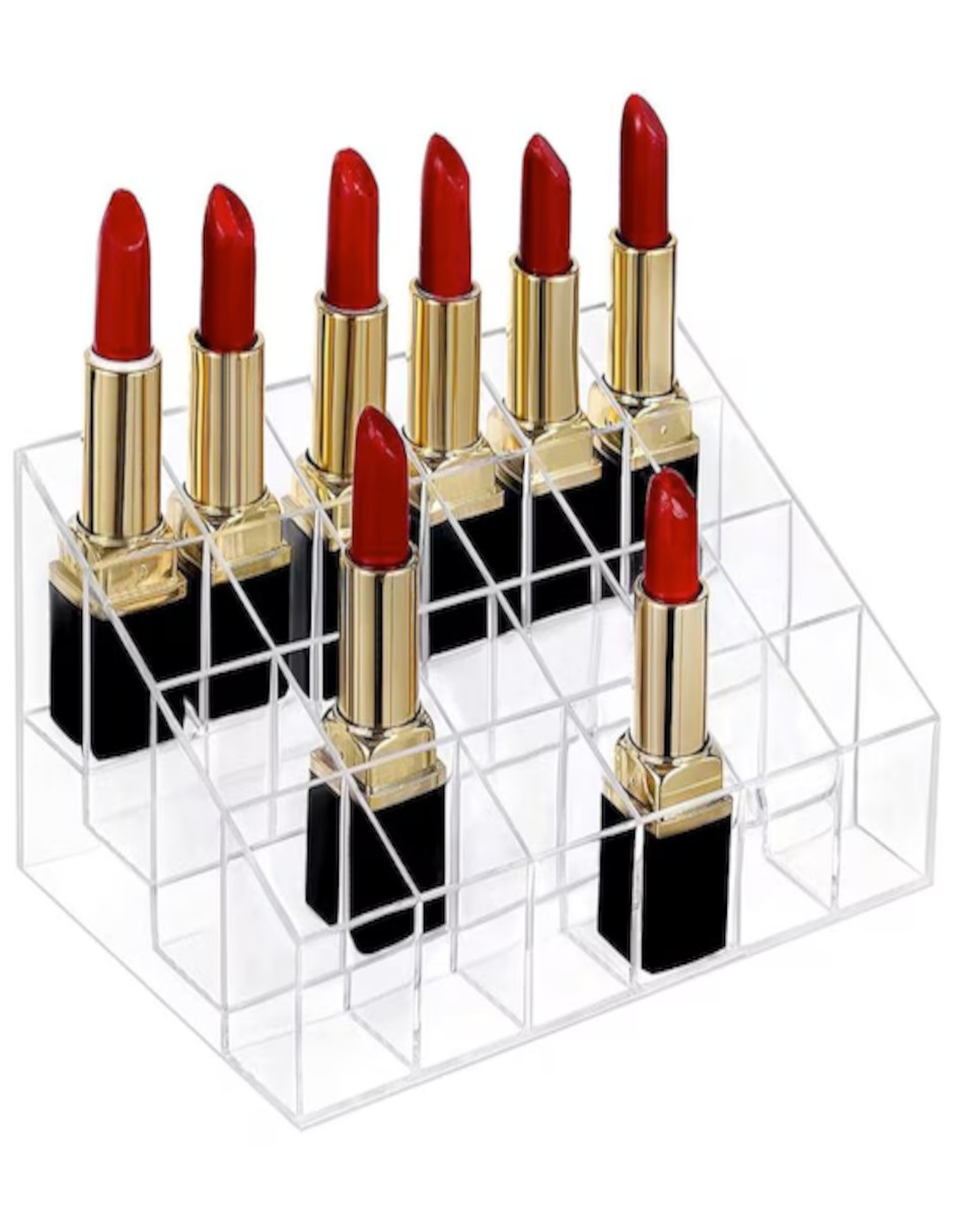 Foto 4 pulgar | Organizador Para 40 Labiales Exhibidor Acrílico Maquillaje + Termo De Agua De Regalo Güish