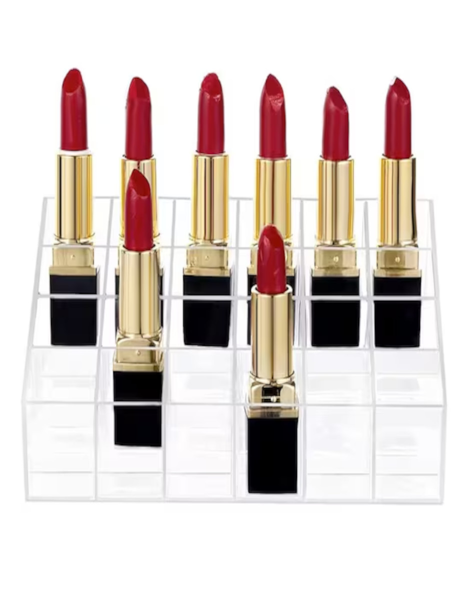 Foto 5 pulgar | Organizador Para 40 Labiales Exhibidor Acrílico Maquillaje + Termo De Agua De Regalo Güish
