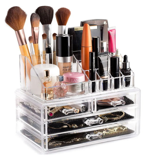 Foto 2 pulgar | Organizador Xtellar De Maquillaje Transparente Con Espejo