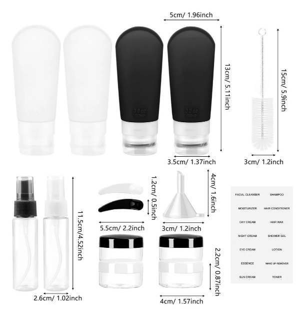 Foto 2 | Botellas Xtellar De Viaje De Silicona Recargables Para Artículos16pz