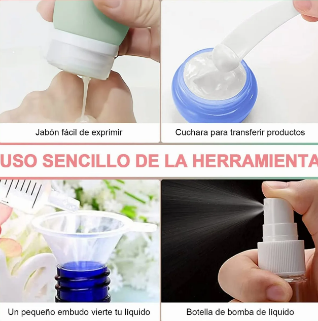 Foto 5 pulgar | Set Xtellar De 11 Botellas De Viaje De Silicona