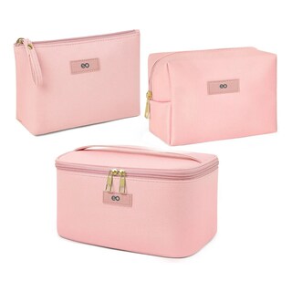 Foto 1 | Juego 3pcs Cosmetiquera Neceser Estuches De Maquillaje Bolsa Viaje Eo Safe Imports Esi-18958 Rosa