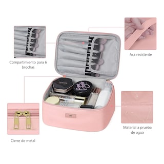 Foto 2 | Juego 3pcs Cosmetiquera Neceser Estuches De Maquillaje Bolsa Viaje Eo Safe Imports Esi-18958 Rosa