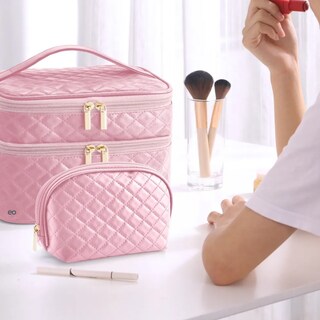 Foto 3 | Estuches De Maquillaje 2 Necesereo Safe Imports Esi-18967 Color Rosa