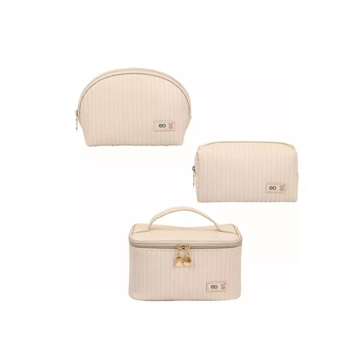 Foto 1 | Set 3 Neceser Para Estuches De Maquillaje Bolsa Cosmetiquera Albaricoque Eo Safe Imports Esi-18957 Coral