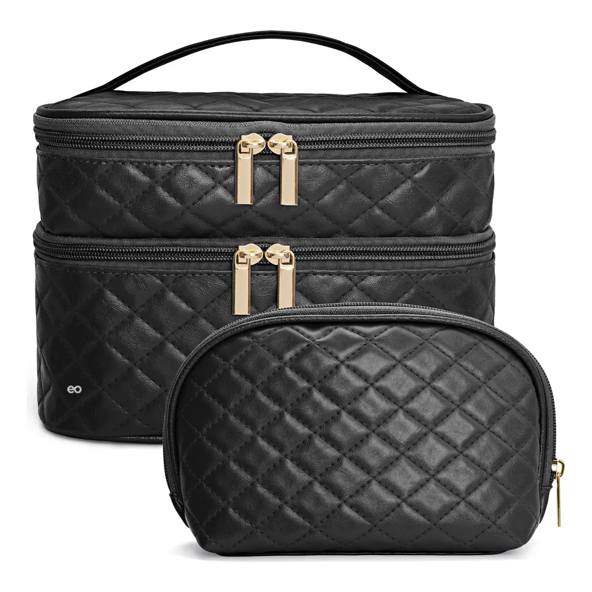 Foto 3 | Estuches De Maquillaje 2 Neceser, Tela Texturizada Eo Safe Imports Esi-18968 Negro