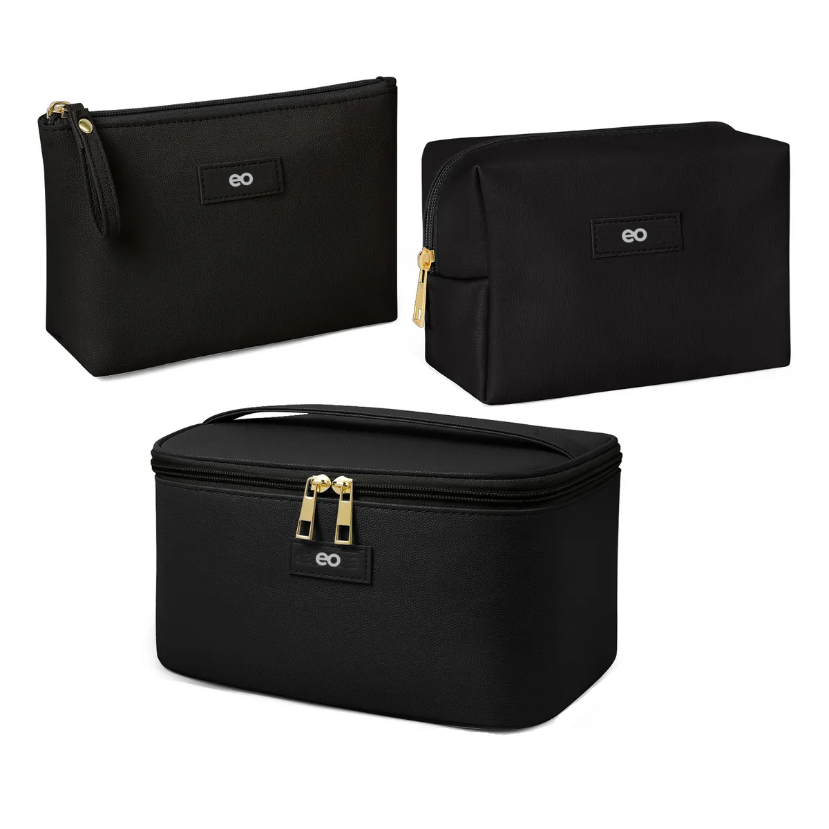 Set De Neceseres, Cosmetiqueras Estuches De Maquillaje, Bolsa Viaje 3pcs Eo Safe Imports Esi-18959 Negro