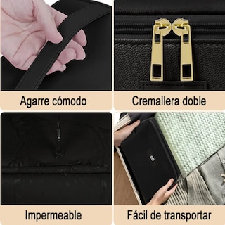 Foto 2 | Set De Neceseres, Cosmetiqueras Estuches De Maquillaje, Bolsa Viaje 3pcs Eo Safe Imports Esi-18959 Negro