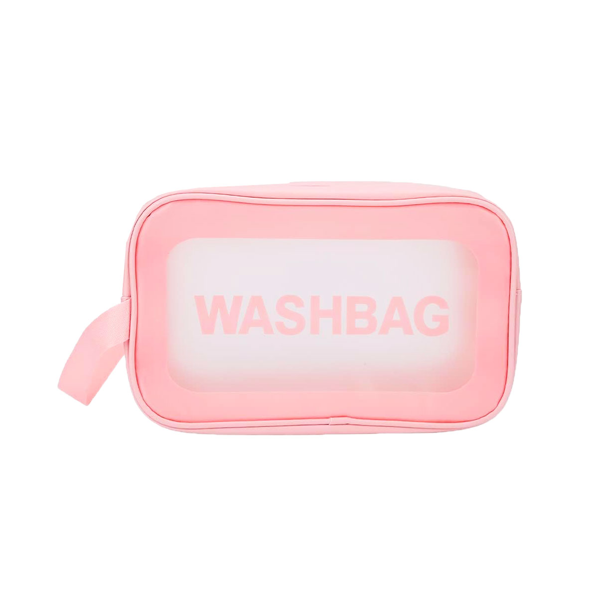 Bolsa De Maquillaje Rosa Con Transparencias