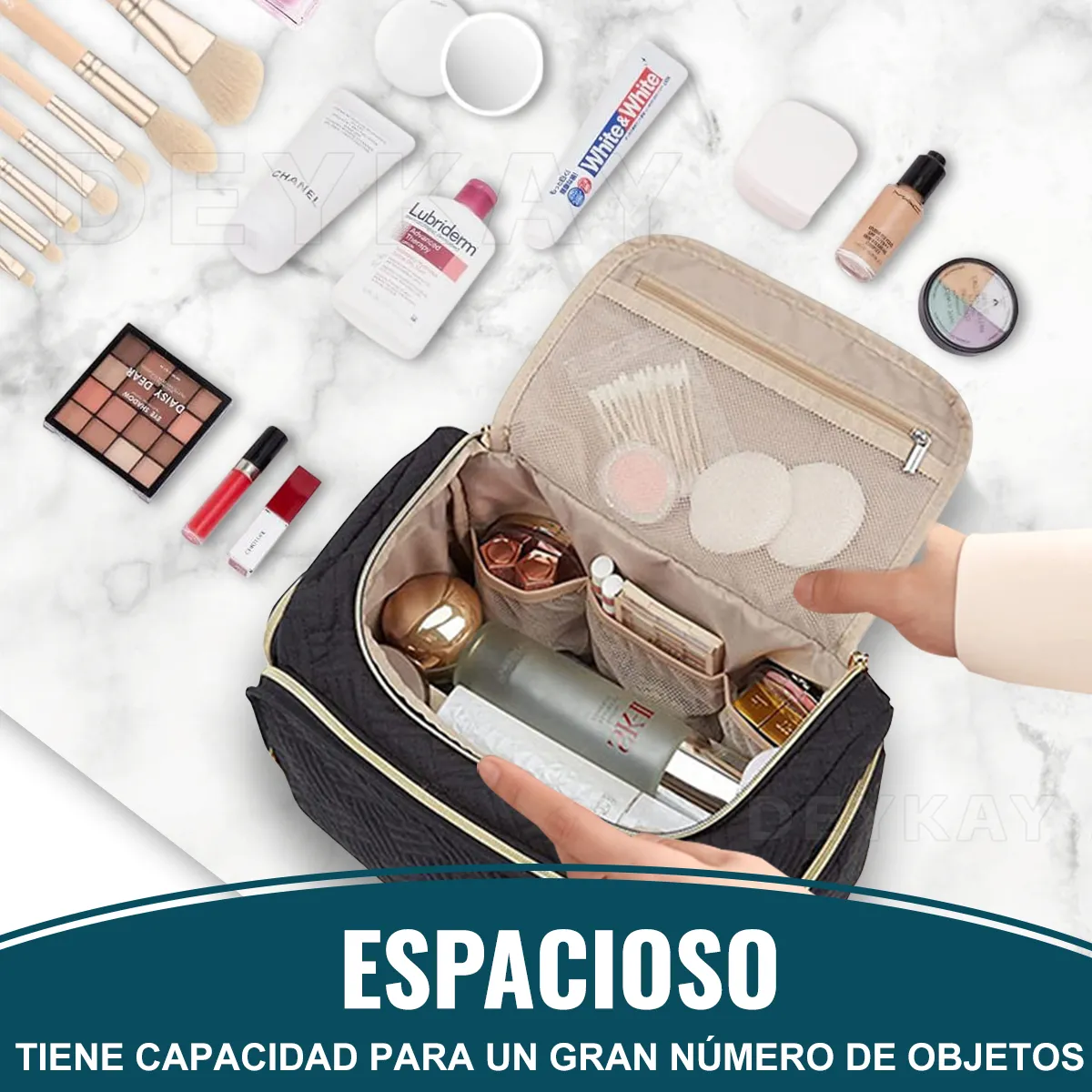 Foto 4 pulgar | Cosmetiquera de Viaje Negra