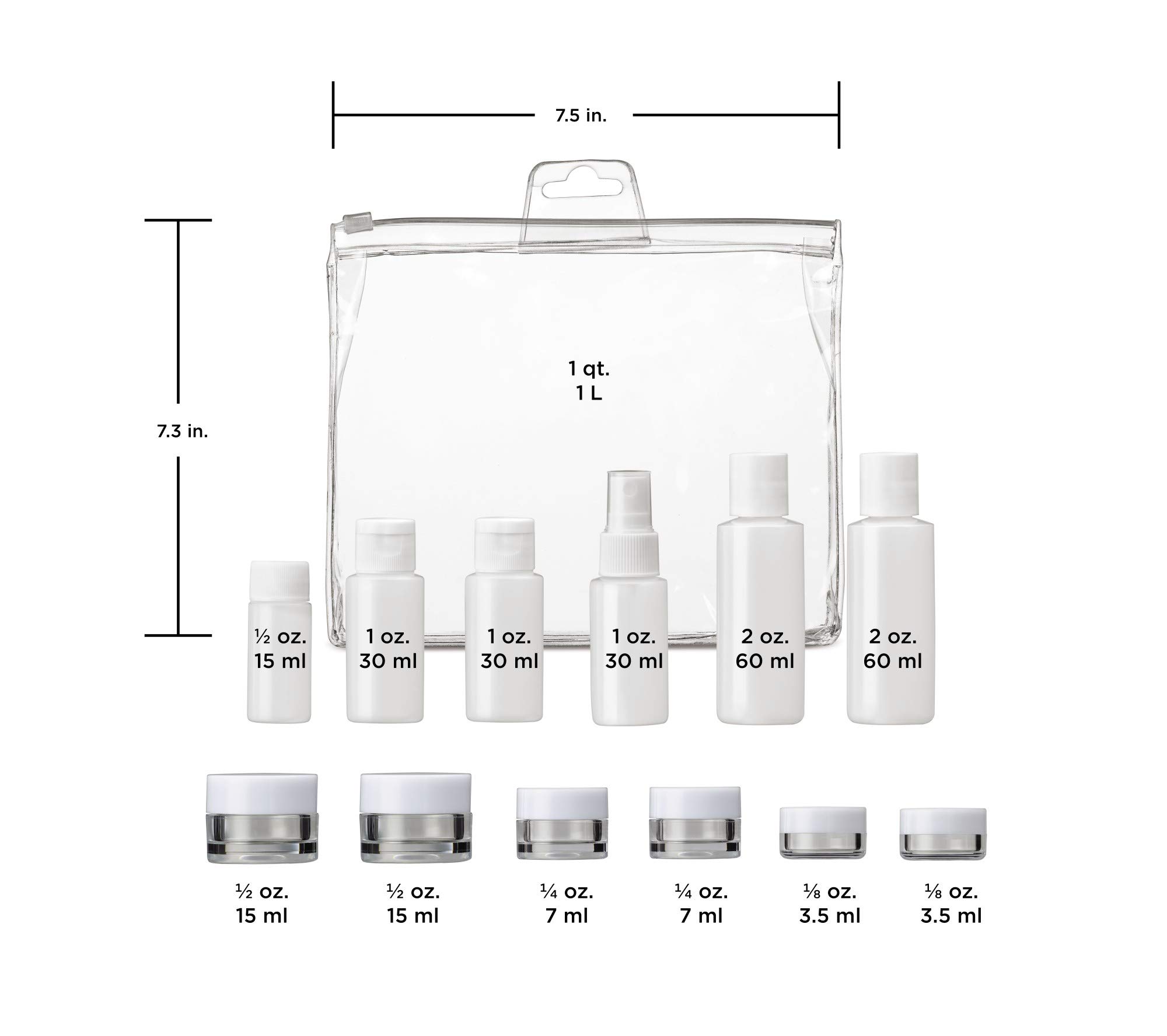Foto 2 | Juego De Botellas De Viaje Conair Travel Smart De 13 Piezas Aprobado Por La Tsa - Venta Internacional.