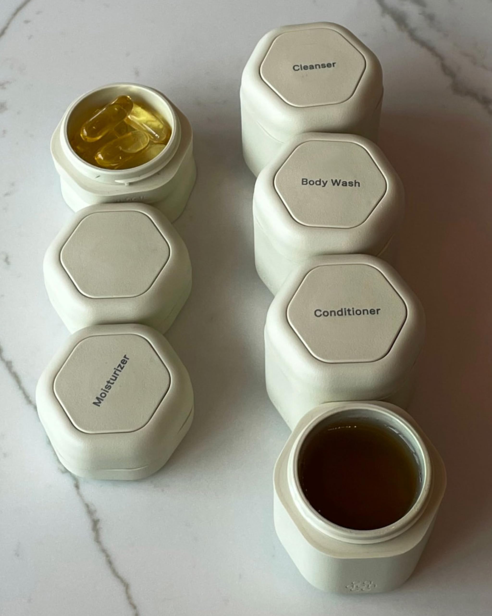 Foto 6 | Set De Cápsulas Travel Containers Cadence Daily Routine Sand - Venta Internacional.