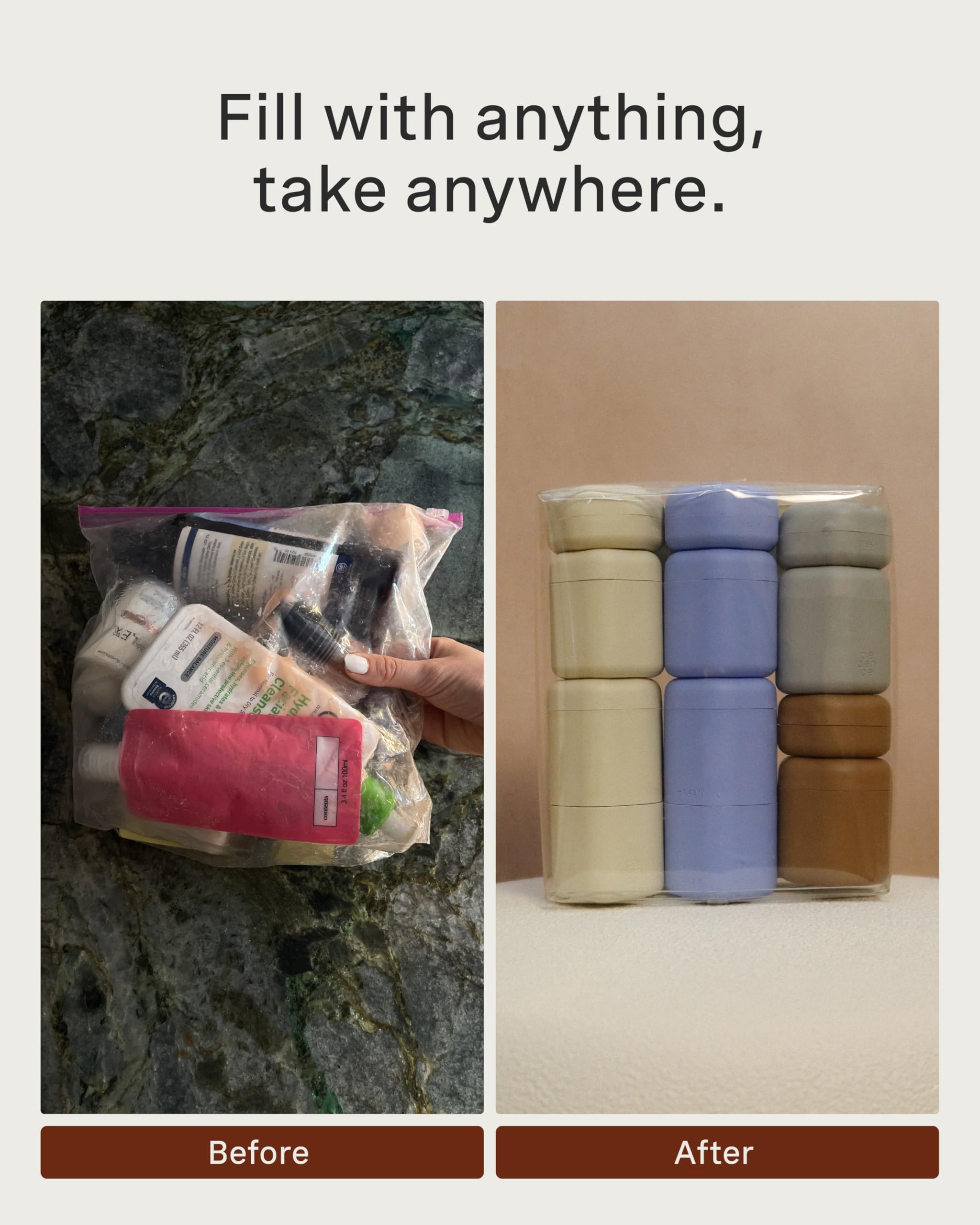 Foto 5 | Set De Cápsulas Travel Containers Cadence Daily Routine - Venta Internacional.